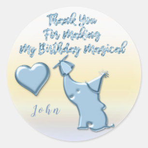 Sticker Rond Coeur de FavorThank de fête d'anniversaire