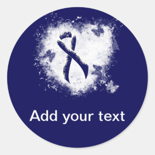 Sticker Rond Coeur de gravité bleu foncé