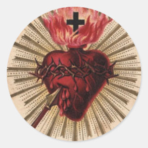 Sticker Rond Coeur de Jésus (petit)
