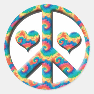 Sticker Rond Coeur de paix