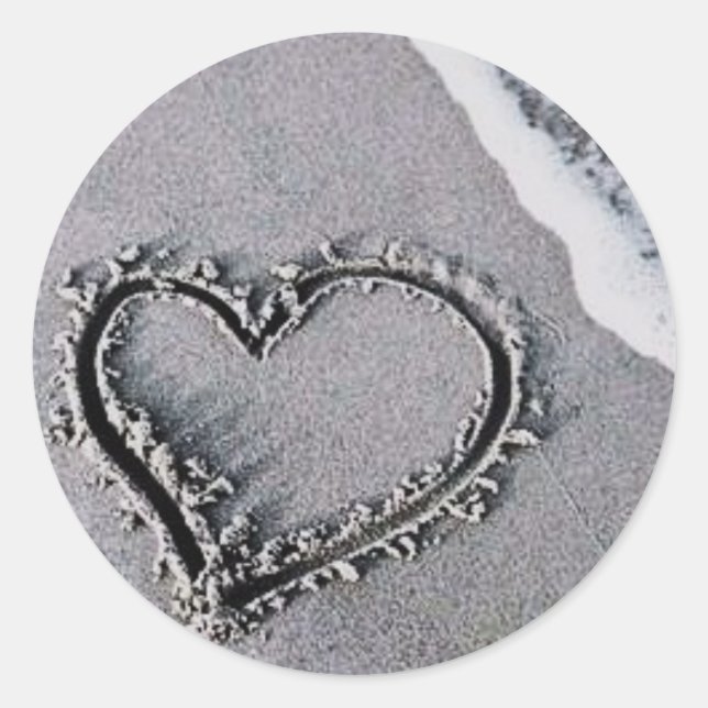Sticker Rond Coeur de sable (Devant)