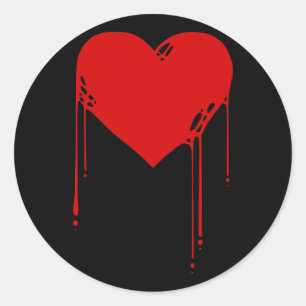 Sticker Rond _coeur d'encre