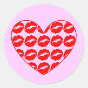 Sticker Rond Coeur des lèvres de Kissy