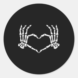 Sticker Rond Coeur des mains Halloween Costume Hommes Femmes Fi