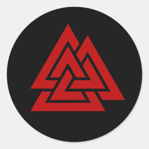 Sticker Rond Coeur d'Hrungnir (rouge et noir)