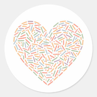 Sticker Rond Coeur doux | Saupoudrer bébé