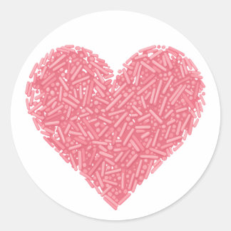 Sticker Rond Coeur doux | Saupoudrer bébé