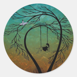 Sticker Rond Coeur et poésie 20...