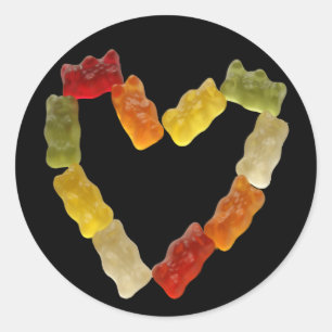 Sticker Rond coeur gommeux