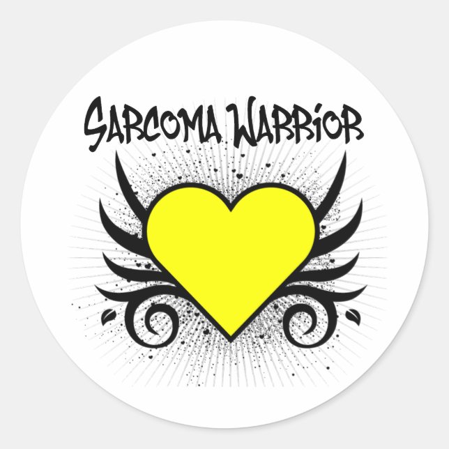 Sticker Rond Coeur guerrier Sarcoma (Devant)