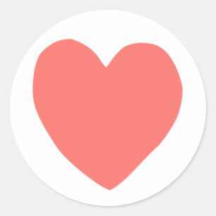 Sticker Rond coeur imparfait (saumon)