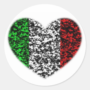 Sticker Rond Coeur Italie