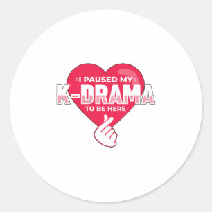 Sticker Rond Coeur K-Drama   Corée du Sud Cadeaux K-Pop coréens