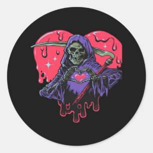 Sticker Rond Coeur Mains Reaper Classique