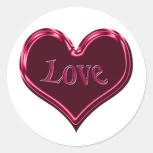 Sticker Rond coeur noir