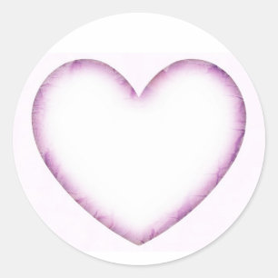 Sticker Rond Coeur pourpre