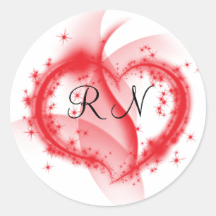 Sticker Rond coeur RN