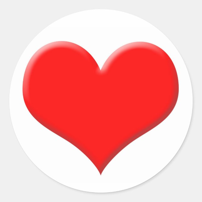 Sticker Rond Coeur rouge (Devant)