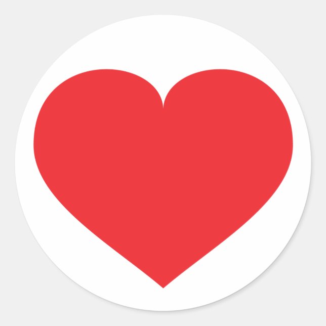 Sticker Rond Coeur rouge (Devant)