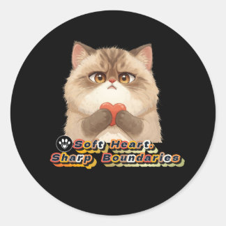 Sticker Rond cœur tendre