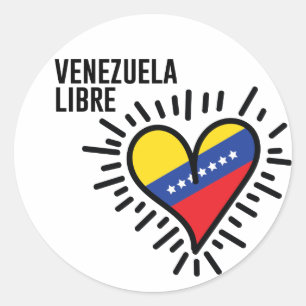 Sticker Rond Coeur vénézuélien