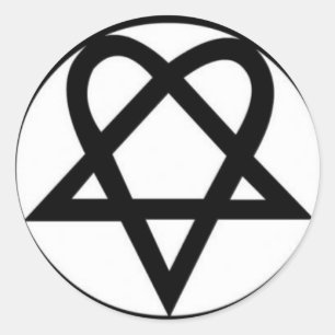 Sticker Rond coeurHIM