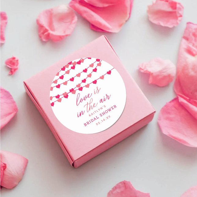 Sticker Rond Cœurs d'amour en ficelle suspendus Enterrement de  (Créateur téléchargé)