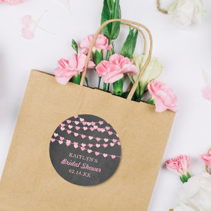 Sticker Rond Cœurs d'amour en ficelle suspendus pour enterremen