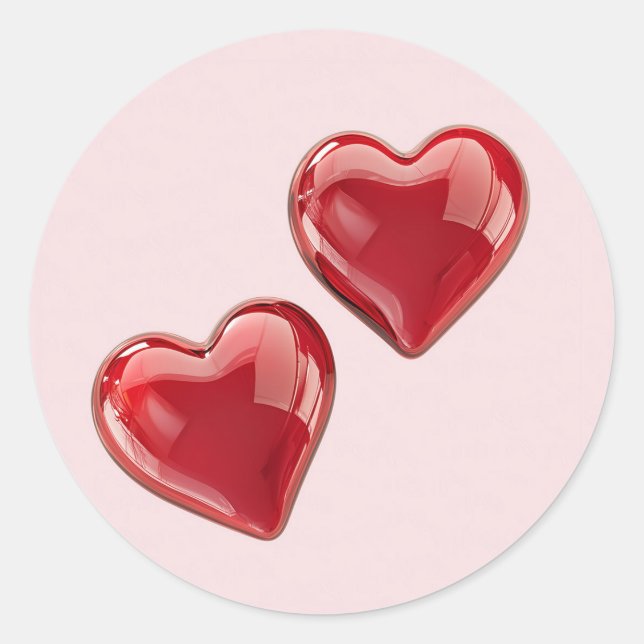 Sticker Rond Coeurs de Valentines vierges - (Dites ce que vous  (Devant)