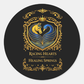 Sticker Rond Cœurs en course et sources de guérison plus légers