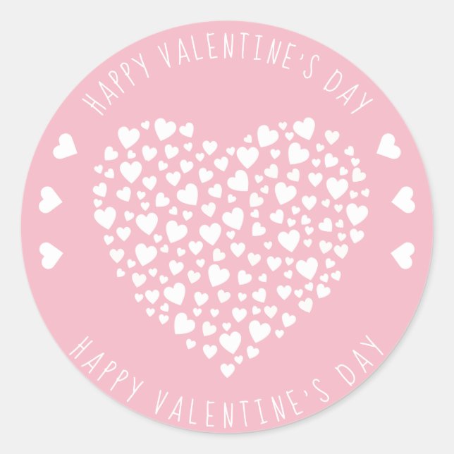 Sticker Rond Coeurs pleins de coeur Saint-Valentin (Devant)