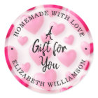 Coeurs roses fait maison avec amour