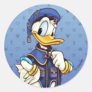 Sticker Rond Coeurs royaux Magicien royal Donald Duck