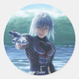Sticker Rond Coeurs royaux   Riku Dans L'Océan Film Toujours
