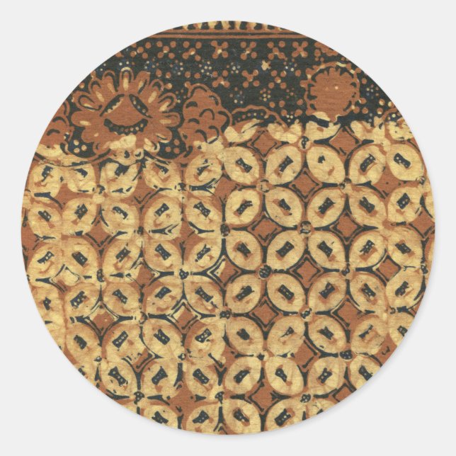 Sticker Rond Coffee Bean Earthy Boho Rustique (Devant)