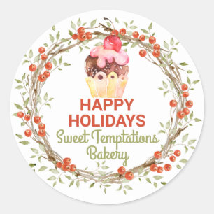 Sticker Rond Coffret de Noël