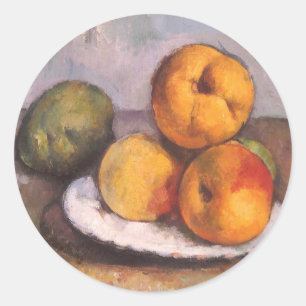 Sticker Rond coing, pommes, poires de Paul Cezanne