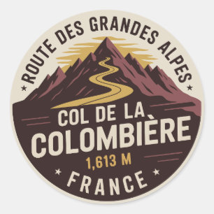 Sticker Rond Col de la Colombière France Alpin