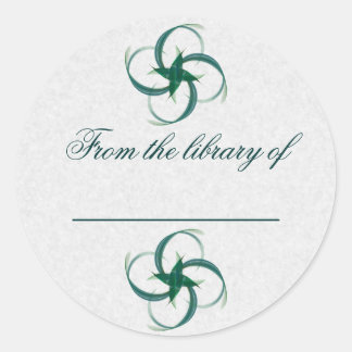 Sticker Rond Colibri Abstrait