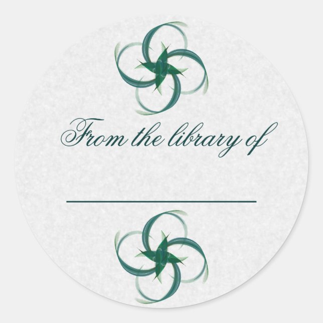 Sticker Rond Colibri Abstrait (Devant)