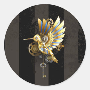 Sticker Rond Colibri mécanique