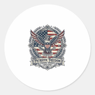 Sticker Rond Colibri Patriotique