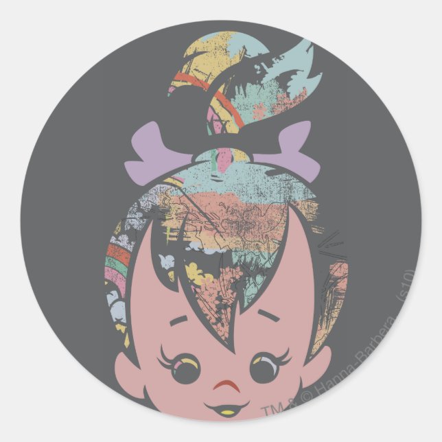 Sticker Rond Collage couleur PEBBLES™ (Devant)