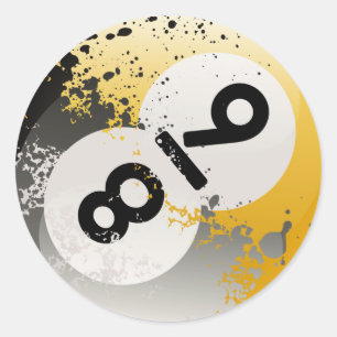 Sticker Rond collage de 8 et 9 boules