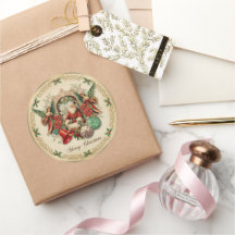 Collage de Noël victorien vibrant