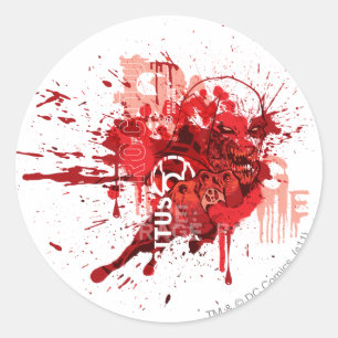Sticker Rond Collage du Corps de la lanterne rouge
