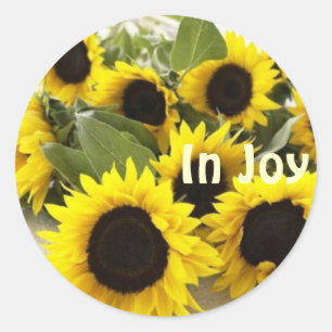 Sticker Rond collant de tournesol zinn stiver