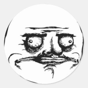 Sticker Rond Colle autocollante de meme