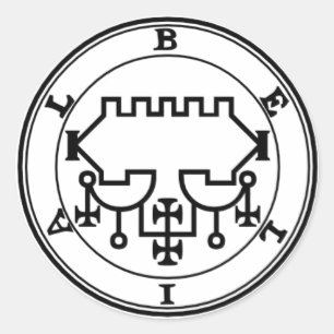 Sticker Rond Colle Belial Goétia