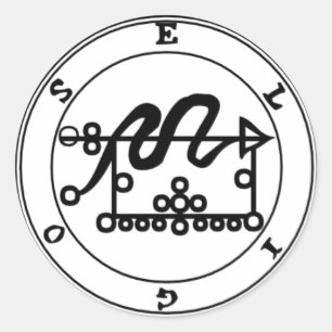 Sticker Rond Colle Eligos Goétia